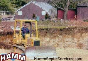 Excavation for septic system in Kingston, NH
